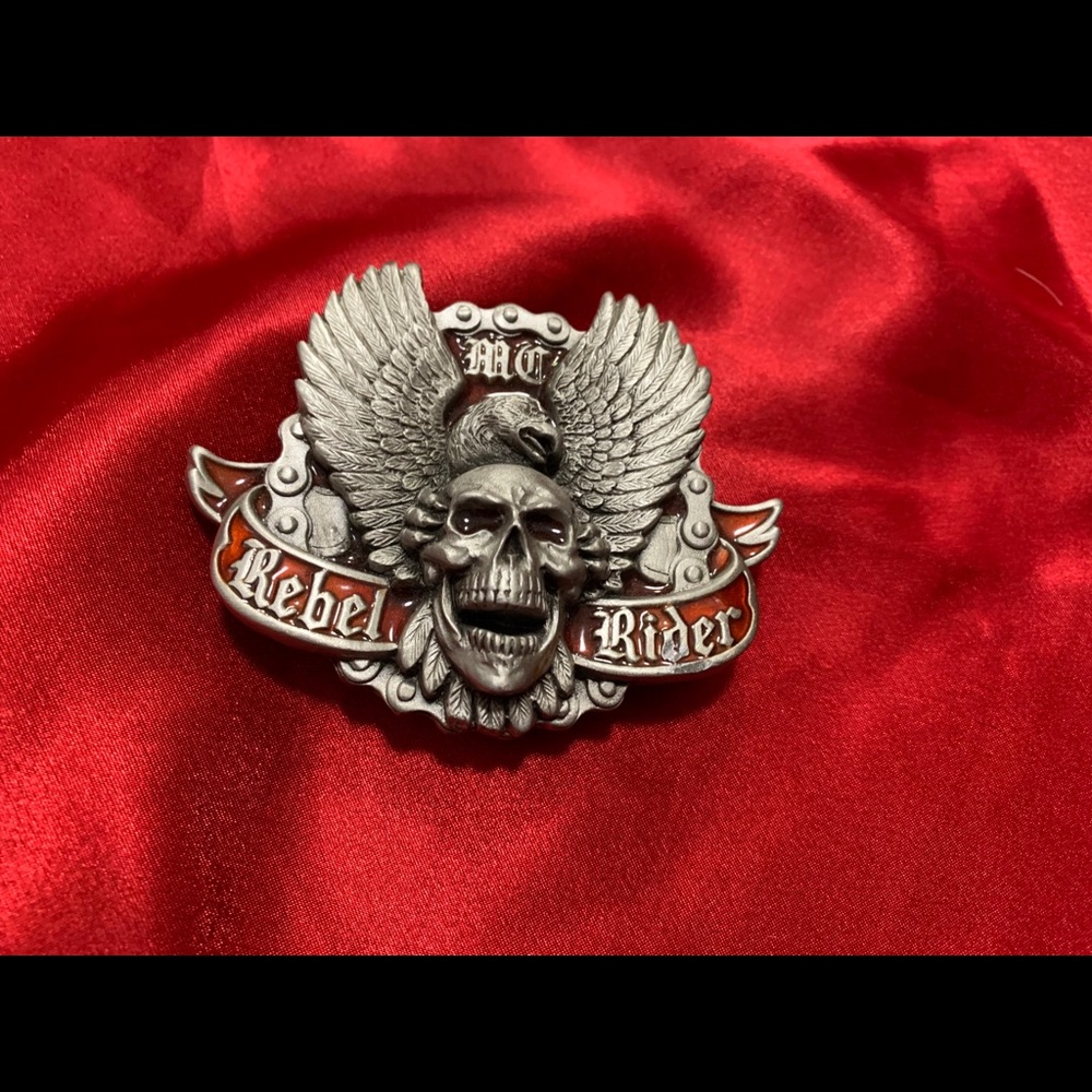 Belt Buckle, Rebel Rider by Pure Pewter, Vintage